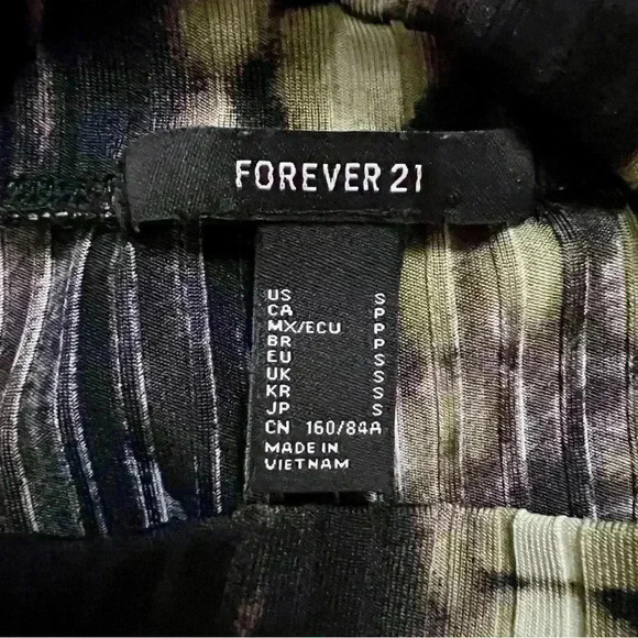 Forever 21 Neon Green w/Black Stretchy Mini Dress, Size S in Like New Condition - Picture 4 of 4